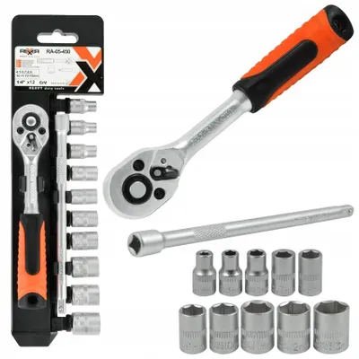 Obrázek produktu pro Rexxer Sada nástrčných klíčů 1/4" 11 dílů CrV