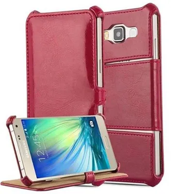 Immagine prodotto di Cadorabo custodia protettiva per Samsung Galaxy A3 2015 custodia in rosso telefono cellulare custodia cover tasca
