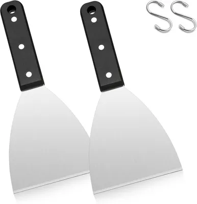 Produktbild von Grillwender Set 2 Stück, Edelstahl, ABS Griff, Spülmaschinenfest, für BBQ