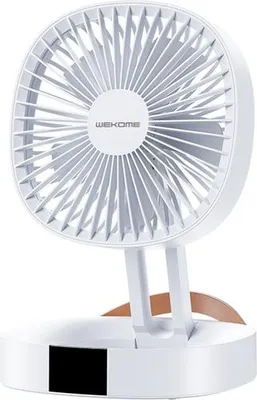 Immagine prodotto di Ventilatore da tavolo a batteria WT-F23 Ventilatore portatile a mano 2000mAh Bianco