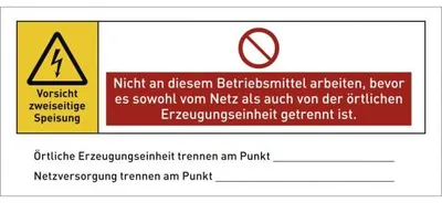 Produktbild von Dreifke® Aufkleber Warnhinweis für eine PV-Anlage (Photovoltaikanlage), Folie...