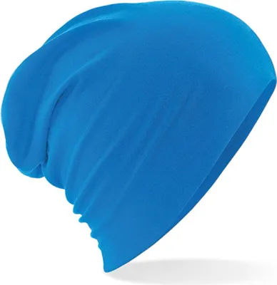Produktbild von Beechfield B368 | Hemsedal Baumwolle Slouch Beanie / Länge: 28cm - Farbe: Sapphire Blue - Größe: One Size