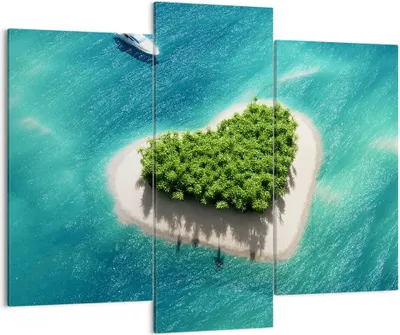 Produktbild von Bild auf Leinwand - Leinwandbild - Sail Insel Meer Aussicht Natur - 130x100cm - Wand Bild - Wanddeko - Leinwanddruck - Bilder - Kunstdruck - Leinwand bilder - Wandkunst - CB130x100-3129