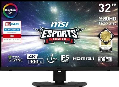Produktbild von MSI Optix MPG321URDE QD - LED-Monitor - 81.3 cm (32") - 3840 x 2160 4K @ 144 Hz - IPS - 400 cd/m² - 1000:1 - DisplayHDR 600 - 1 ms - 2xHDMI, DisplayPort, USB-C - Schwarz