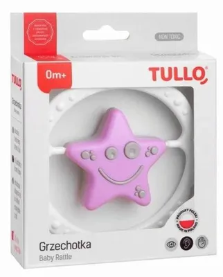 Produktbild von Rassel in Sternform, rosa-grau – Tullo
