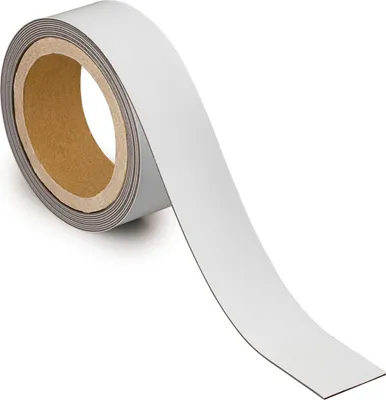 Immagine prodotto di MAUL Nastro segnaletico in metallo 1 pezzo 42 g/cm² magnetico rivestito in plastica scrivibile 3 m x 4 cm x 1 mm bianco