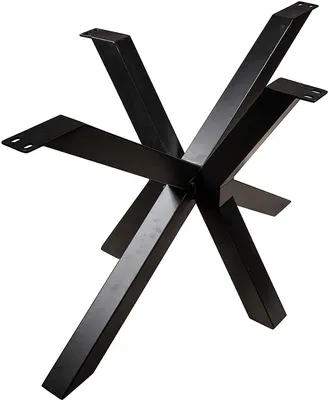 Produktbild von Spider-Tischgestell, Roheisen schwarz lackiert, Metallgestell für Holztische, Gestell mit vielseitiger Verwendbarkeit