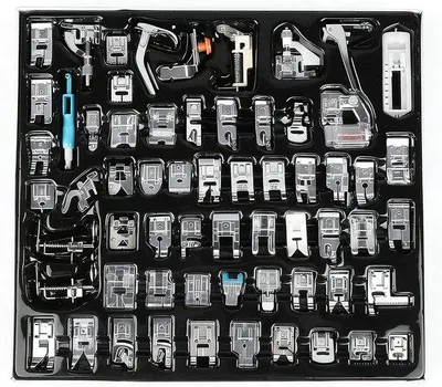 Produktbild von Nähmaschinen-Druckfuß-Set, 62-teilig – Multifunktionale Nähfüße – Für verschiedene Nähmaschinen