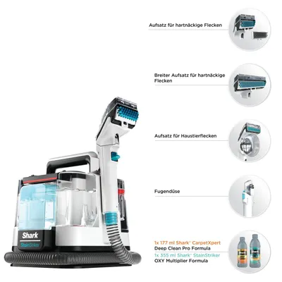 Immagine prodotto di SHARK StainStriker PX200EUT Stain Remover - Stain. Clean and Vacuum - 5.7 Meter Range - Compact and Portable
