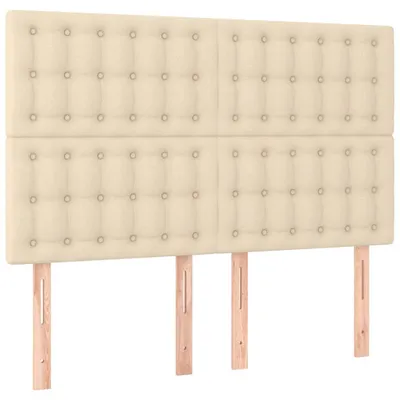 Image de vidaXL Têtes de lit 4 pcs. Crème 72x5x78/88 cm Tissu