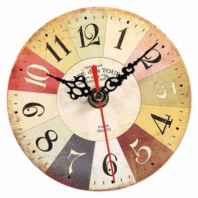 Image de 1 pièce - Horloge murale décorative de style européen, ronde, en MDF, d'inspiration antique, pour le bureau à domicile #2