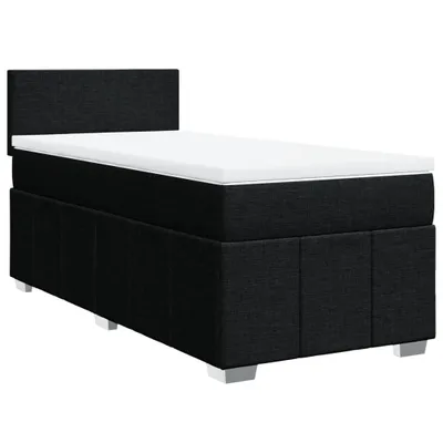 Produktbild von vidaXL Boxspringbett mit Matratze Schwarz 80x200 cm Stoff
