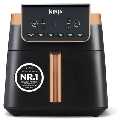 Produktbild von Ninja MAX PRO, Heißluftfritteuse, 6,2 l, Einzelbild, Schwarz, Edelstahl, Berührung, Eigenständig