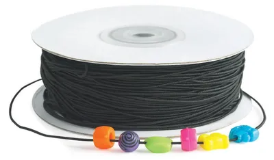 Produktbild von Colorations - Elastische Schnur Schwarz für Perlen, 91mtr.