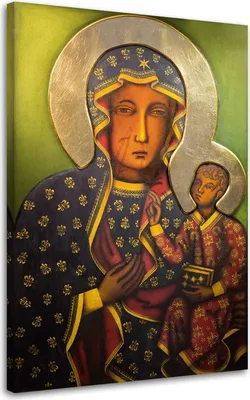 Produktbild von Leinwandbild unsere liebe frau von tschenstochau 40x60 cm Feeby farbe wandbild bereit zum aufhängen