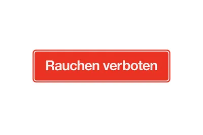 Produktbild von Klebeschild Rauchen verboten" 200x48 mm"