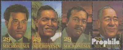 Produktbild von Briefmarken Mikronesien 1993 Mi 298-301 Viererstreifen (kompl.Ausg.) postfrisch Persönlichkeiten