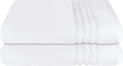 Produktbild von Schiesser Frottier Duschtuch Milano im 2er Set | 100% Baumwolle aus nachhaltiger Produktion | weich, saugstark, farbecht | 70x140cm | Weiß
