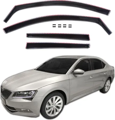 Obrázok produktu pre J&J Automotive | SCOUTT Okenné deflektory pre Škoda Superb B8 (3V) 2015-vyššie 4ks