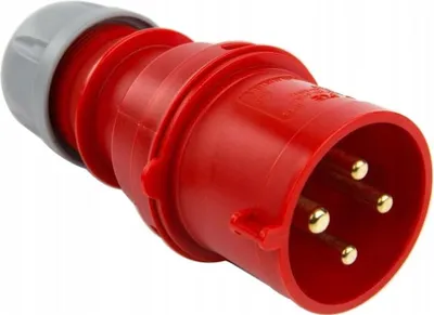 Zdjęcie produktu dla Wtyczka przenośna 32A 4F 6h 400V IP44 PCE 024-6 – czerwona