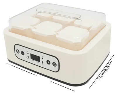 Immagine prodotto di Macchina per yogurt, capacità 1,5 litri, timer facile da usare, colore giallo chiaro
