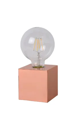 Image de Lucide CUBICO - Lampe à poser - Ø 9,5 cm - LED - E27 - 1x5W 2700K - Cuivre