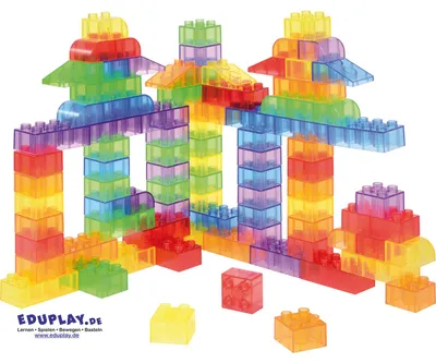 Produktbild von Eduplay Bausteine transparent 90 Stück - Konstruktionsspielzeug