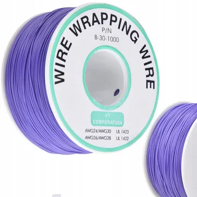 Obrázek produktu pro Rosfix Nízkonapěťový Kabel Kynar – Měděný Drát 0,25 mm | 200 m Fialový, Průměr 0,6 mm, PVC Izolace, 300 V | Hobby Projekty