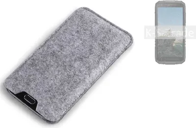 Produktbild von K-S-Trade Filz Handyhülle kompatibel mit Doogee S41 Schutzhülle Filztasche Filz Tasche Case Sleeve Handy Hülle Filzhülle grau