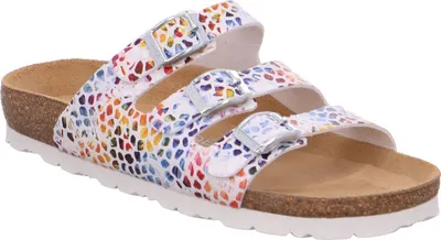 Produktbild von Rohde Damen Pantolette ALBA weiß Multicolour Gr. 40 Synthetik Kork-Tieffußbett