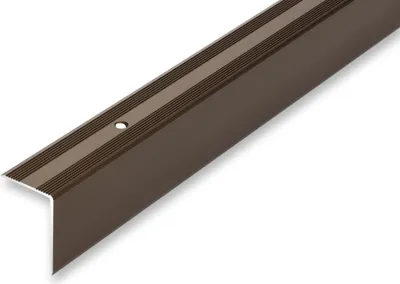 Produktbild von (17,18EUR/m) 30 x 42 x 900 mm Treppenwinkel bronzefarben gebohrt inkl. Montageset Treppenkantenprofil Treppenkante Alu Winkel
