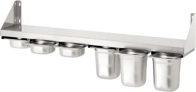 Produktbild von Bartscher Gewürzbord für 6x 1/6 GN, 1200x200x200 mm, mit GN-Behälter-Stopper