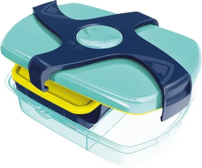 Produktbild von Maped 870017, Brotdose, Kind, Blau, Transparent, ABS, Polypropylen (PP), Silikon, Einfarbig, Rechteckig