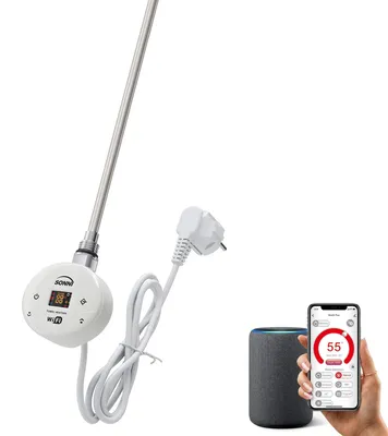 Produktbild von Smarter WLAN-betriebener Elektroheizstab, 600 W, weiß, mit Thermostat und App-Steuerung