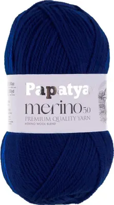 Papatya Merino50 Winterwolle 100g Strickgarn 50% Wolle Oeko-Tex Häkelgarn Farbwahl koenigsblau