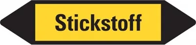 Produktbild von Dreifke® Aufkleber I RKZ-Etikett Stickstoff, gelb/schwarz, ab Ø 90mm, 440x100...
