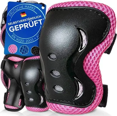 Produktbild von Famanu Schützer Set für Kinder und Erwachsene - Knie-, Ellenbogen- und Handgelenkschützer