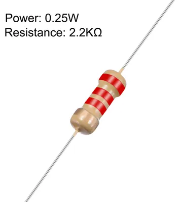 Produktbild von 400x Axial Bleikohlenschichtwiderst?nde 2,2k Ohm 0,25 W 5% Toleranz 4 Farbb?nder DE de