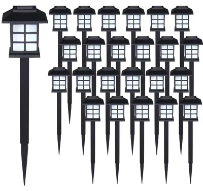 Immagine prodotto di Deuba 24x Luce LED da Giardino a LED Sensore Crepuscolare Illuminazione da Terra Sentiero Esterno