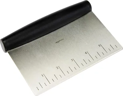 Immagine prodotto di A. Utensile multifunzione per cucina, affettatore/raschietto, acciaio inossidabile, 15 cm, nero, argento