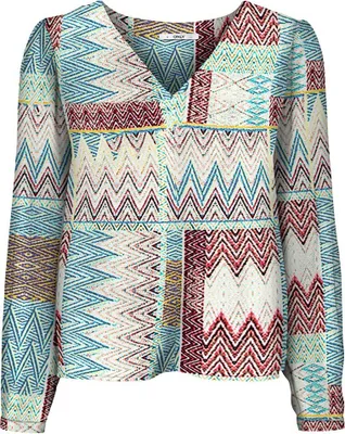 Produktbild von Only Alma Life Poly Langarm-t-shirt Mit V-ausschnitt Mehrfarbig XS Frau Mehrfarbig XS
