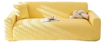 Image de Housse élastique pour canapé d'angle et canapé deux places