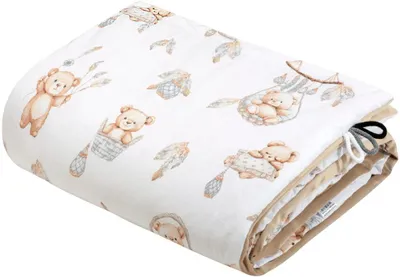 Produktbild von Boho Bears & Cappuccino Soft Velvet Kinderdecke 100x140cm