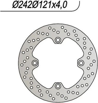Produktbild von Ng Bremsscheibe Vorne Für Suzuki Dr 600 '85-'89 (242X121X4) (4X10.5Mm)
