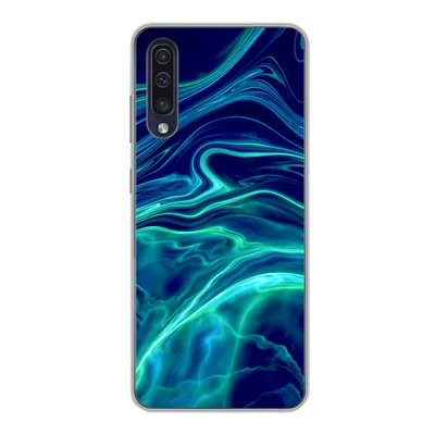 Produktbild von MuchoWow® Handyhülle Schutzhülle Hülle für Samsung Galaxy A30s Abstrakt - Wellen - Design Silikon Softcase Handy Hülle - Karteninhaber