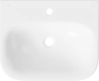 Produktbild von VIGOUR DERBY Waschtisch Waschbecken 55x45cm mit Hahnloch und Überlauf, weiß