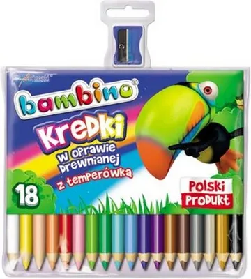 Zdjęcie produktu dla ST-Majewski Kredki Bambino 18 kolorów