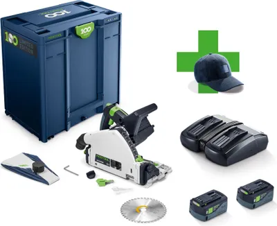 Obrázok produktu pre Festool TSC 55 KEBI-Plus/XL 100Y Limited Edition Akku Tauchsäge 18 / 36 V ( 2x 18 V ) 160 mm Brushless ( 578226 ) + 2x Akku 5,0 Ah + Ladegerät + Systainer
