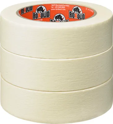 Produktbild von ROXOLID Masking Tape Flachkreppband beige 30 mm x 50 m 3 Stück