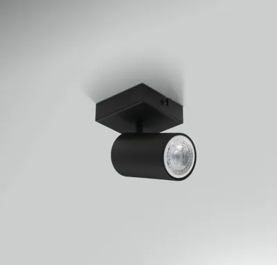 Image de CENTURY ENFASI Lampe carrée GU10 en saillie NOIRE